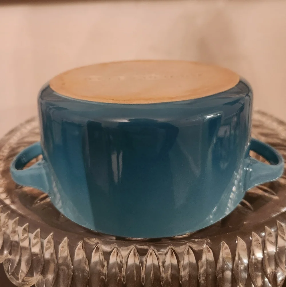 Le Creuset Mini Cocotte Stoneware Bowl | Deep Teal | 18-10 | No Lid | French Kit